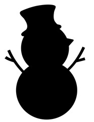 Snowman silhouette illustration 