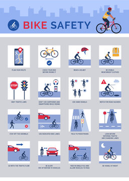 Bike safety equipment and cycling safety tips