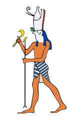 God of Ancient Egypt - Horus on transparent background