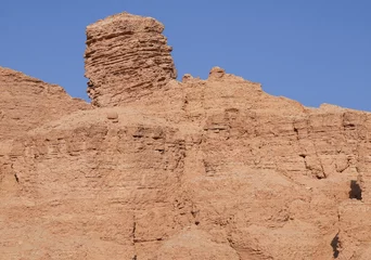 Deurstickers clay rocks mountain , nature land mark, heet cave , riyadh © riyas