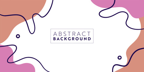 Abstract colorful template banner design with liquid shape.