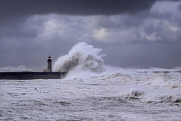 Fototapeta na wymiar Winter sea storm