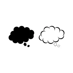 Foto auf Acrylglas Thought cloud icon. Thought cloud logo isolated on white background © sljubisa