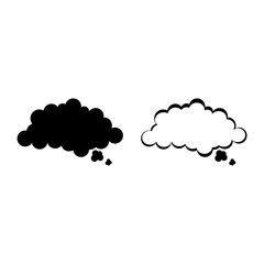 Thought cloud icon. Thought cloud logo isolated on white background