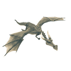 Fototapeta premium green dragon cartoon in a white background