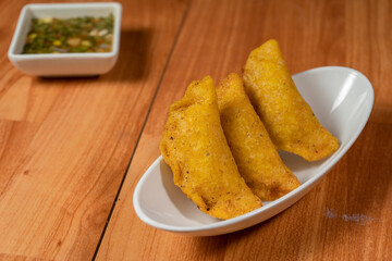 Fried empanadas, typical Colombian food