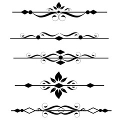 Set of ornamental divider elements
