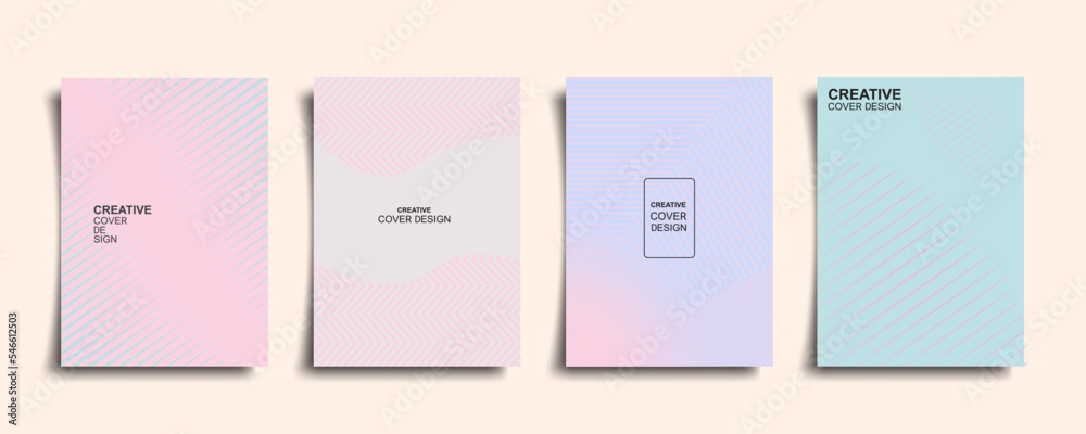 Wall mural minimal futuristic cover design. creative template design. future geometric patterns, vector, abstra