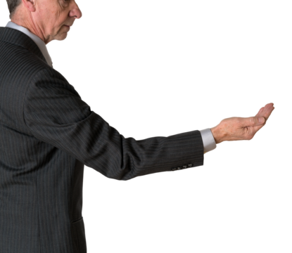 Senior caucasian businessman isolated