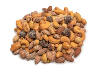  A group of almonds, pistachios, walnuts, macadamia, cashews.