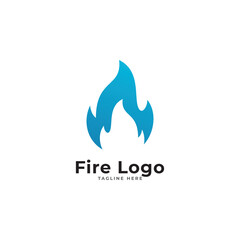 Fire Logo design vector Template drop silhouette. Creative Droplet Burning Elegant Bonfire Logotype Fire Logo icon concept.