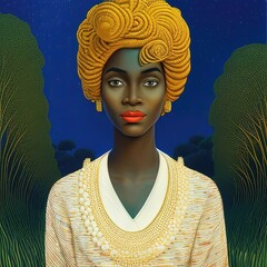 African Queen, Gen Art, AI, AIArt, Artificial Intelligence