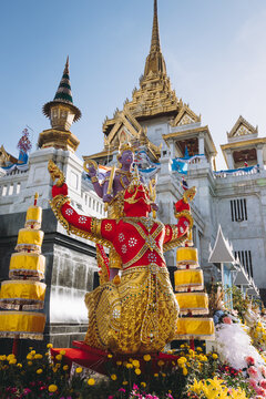 Bangkok, Thailand, August 2022: Wat Traimit - Temple of the Golden Buddha
