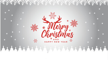 Merry christmas and New Year Typography