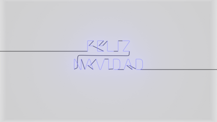 Feliz Navidad neón azul alfa.
