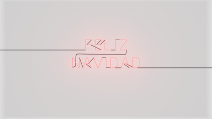 Feliz Navidad neón rojo alfa.