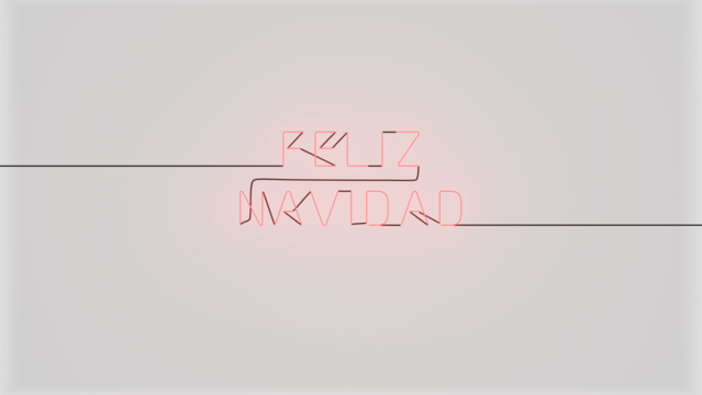 Feliz Navidad neón rojo alfa.