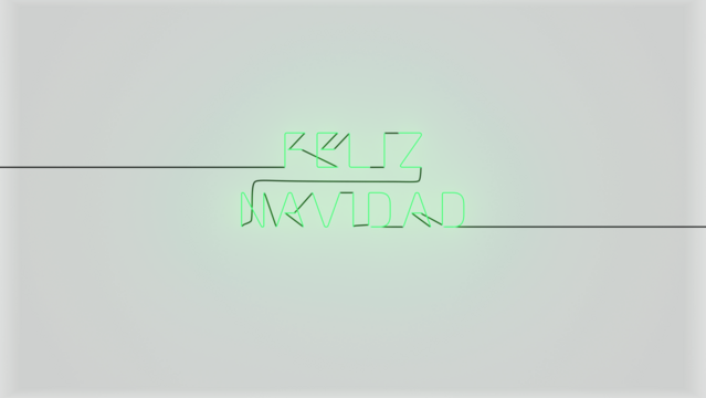 Feliz Navidad neón verde alfa.