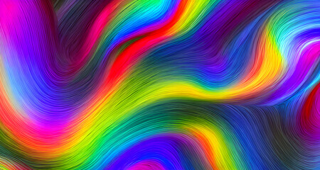 Obraz premium Digital Illustration Rainbow Spectrum Abstract Background