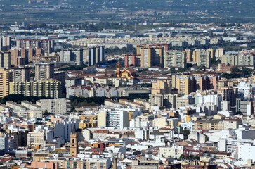 Naklejka premium Vista de Málaga desde el Monte Victoria, Andalucía, España