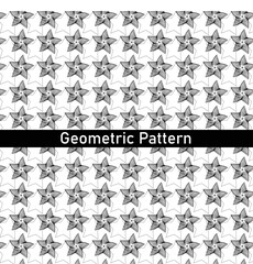Geometric seamless pattern black and white background design