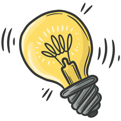 light bulb idea doolde icon