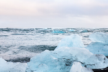 Icebergs at Diamond Beach in Iceland