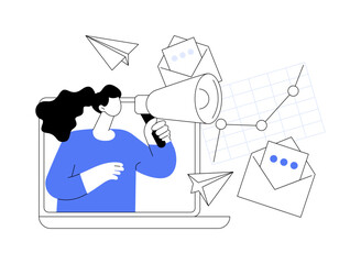 PR abstract concept vector illustration.