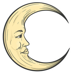 face of the moon - obrazy, fototapety, plakaty