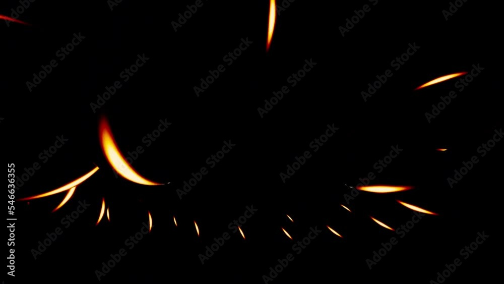 Poster dark background. design. gold large rings that rotate in a circle made in computer graphics.