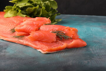 fresh salmon fillet