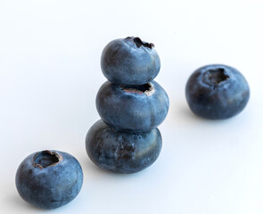blueberry berries on a white background