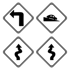 Traffic signs. illustration traffic signs design , isolated symbol