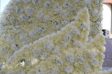 Yellow white flowers wedding design decor holiday decoration 