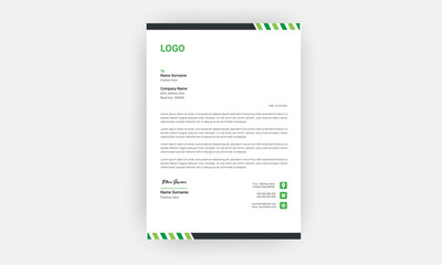 Business Style Letterhead Template Design
