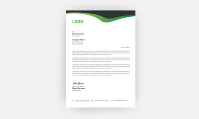 Business Style Letterhead Template Design