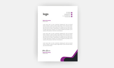 Business Style Letterhead Template Design