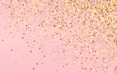 Naklejka premium Yellow Triangle Bridal Vector Pink Background.