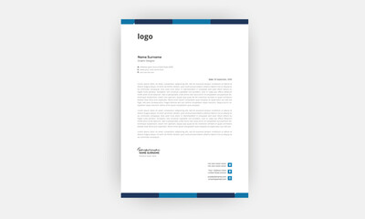 Business Style Letterhead Template Design