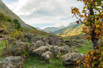 Western Valleys Natural Park in the Pyrenees mountains Huesca Aragon Spain