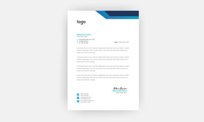 Business Style Letterhead Template Design