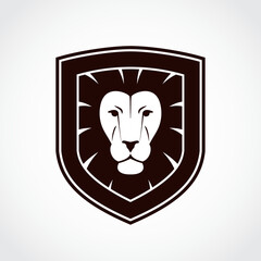 lion head heraldry logo