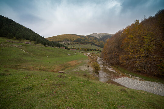 Anso valley in autumn Huesca Aragon Spain