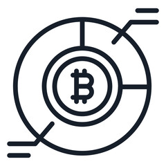 bold outline icons related to bitcoin. bitcoin currency and  finance. 