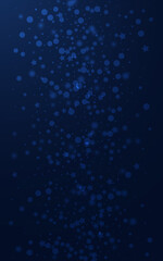 White Dots Vector Blue Background. Glow Elegant