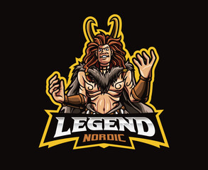 Loki mascot logo design - obrazy, fototapety, plakaty