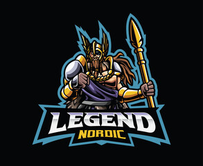 Odin mascot logo design
