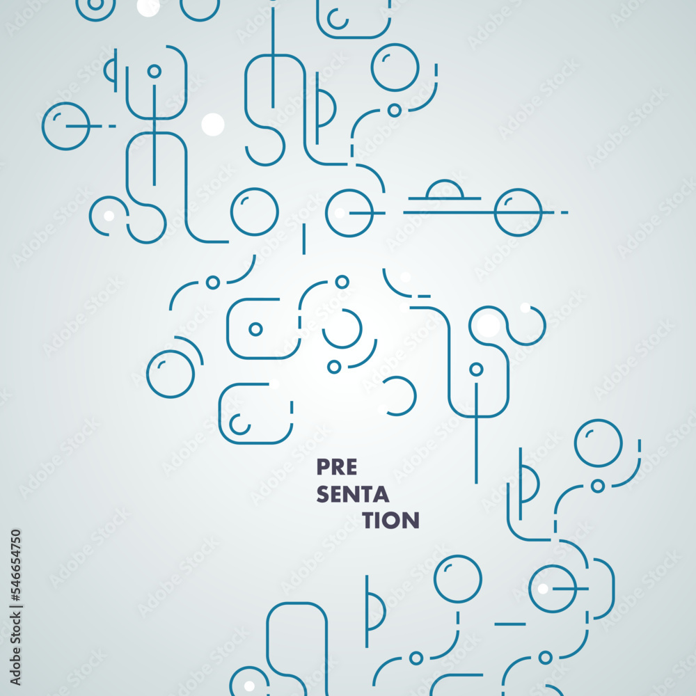 Poster Geometry technology connect. Abstract poster design. Vector objects shapes. Figures minimalist modern decoration. Background for web and branding and patterns