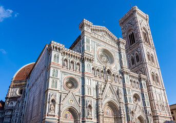 Fototapeta premium Cathedral of Saint Mary of the Flower (Cattedrale di Santa Maria del Fiore) or Duomo di Firenze, Florence, Italy
