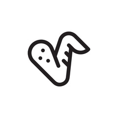 chicken wing icon vector sign symbol